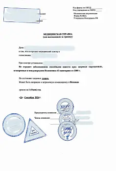 Купить справку 082 у для выезда за границу в Москве.